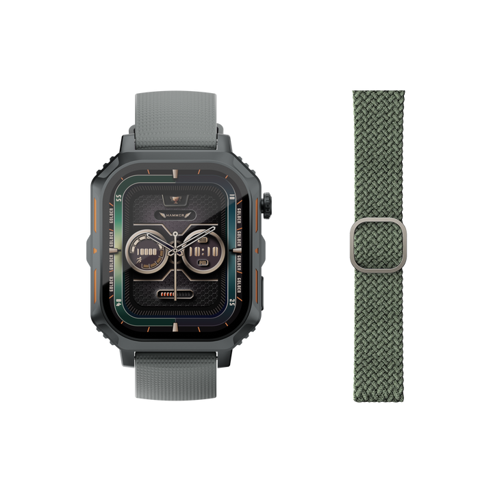 Hammer Conquer 2.02" Amoled Display Bluetooth Calling Smartwatch