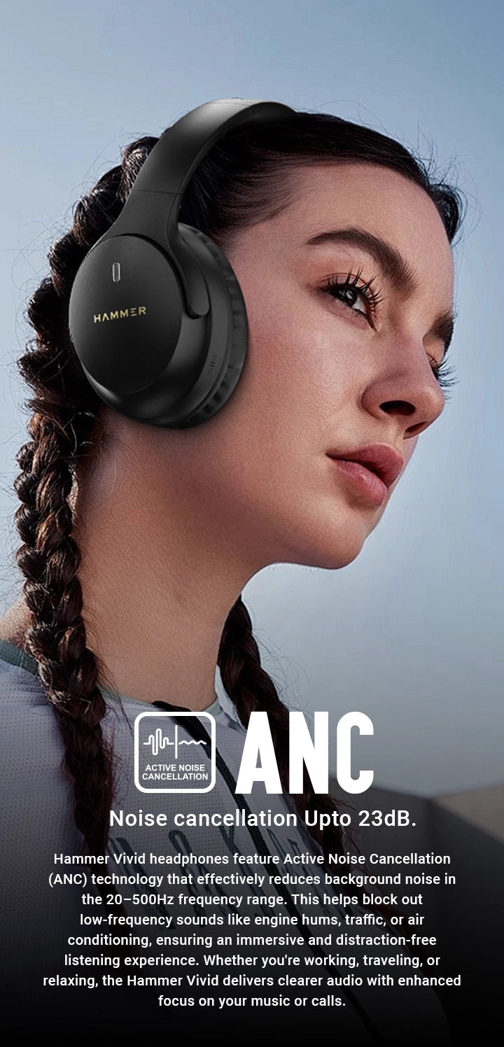 Hammer Bash Vivid with ANC & Noise Cancellation upto 23 dB
