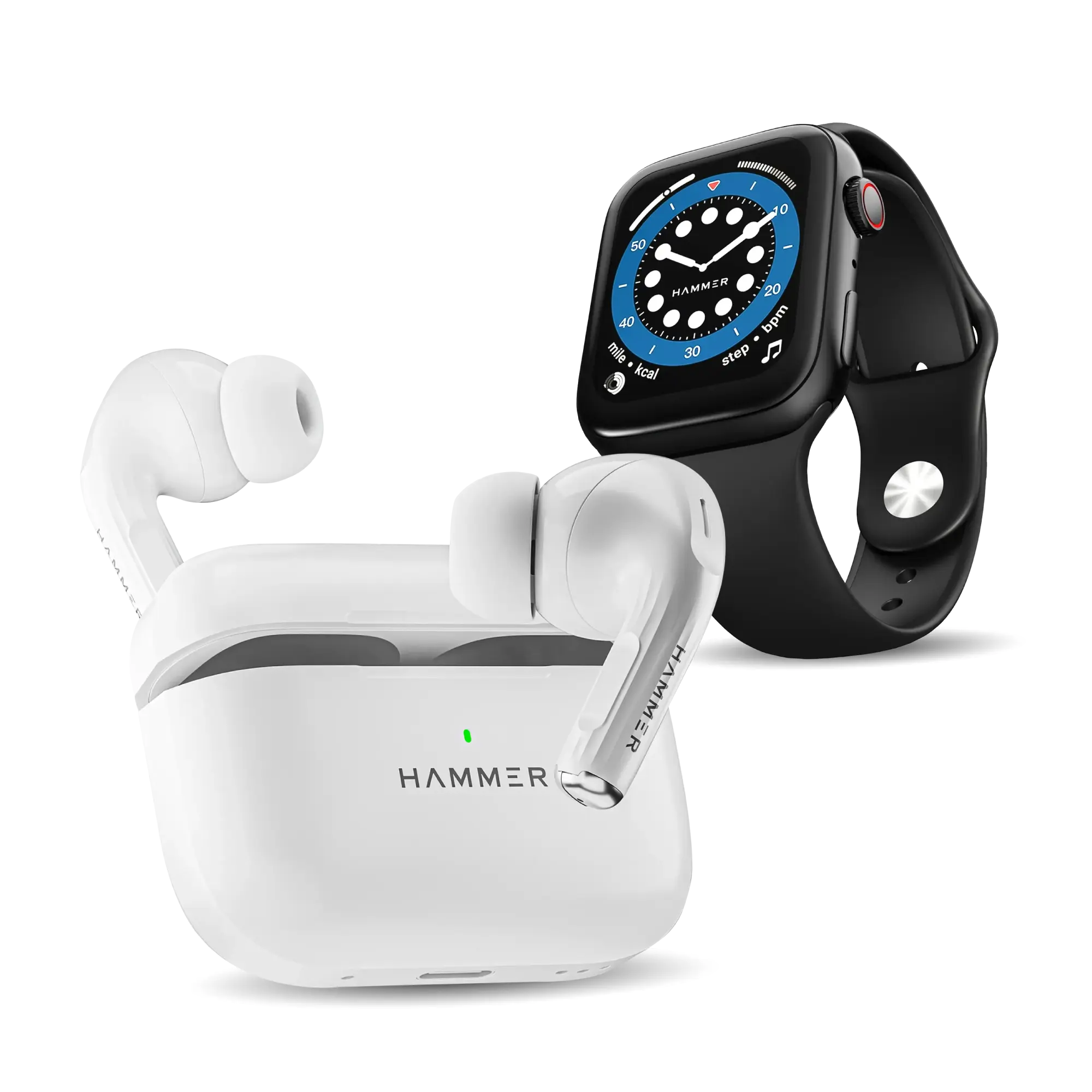 Hammer Aero max Bluetooth Earbuds Ace Smartwatch (Combo)