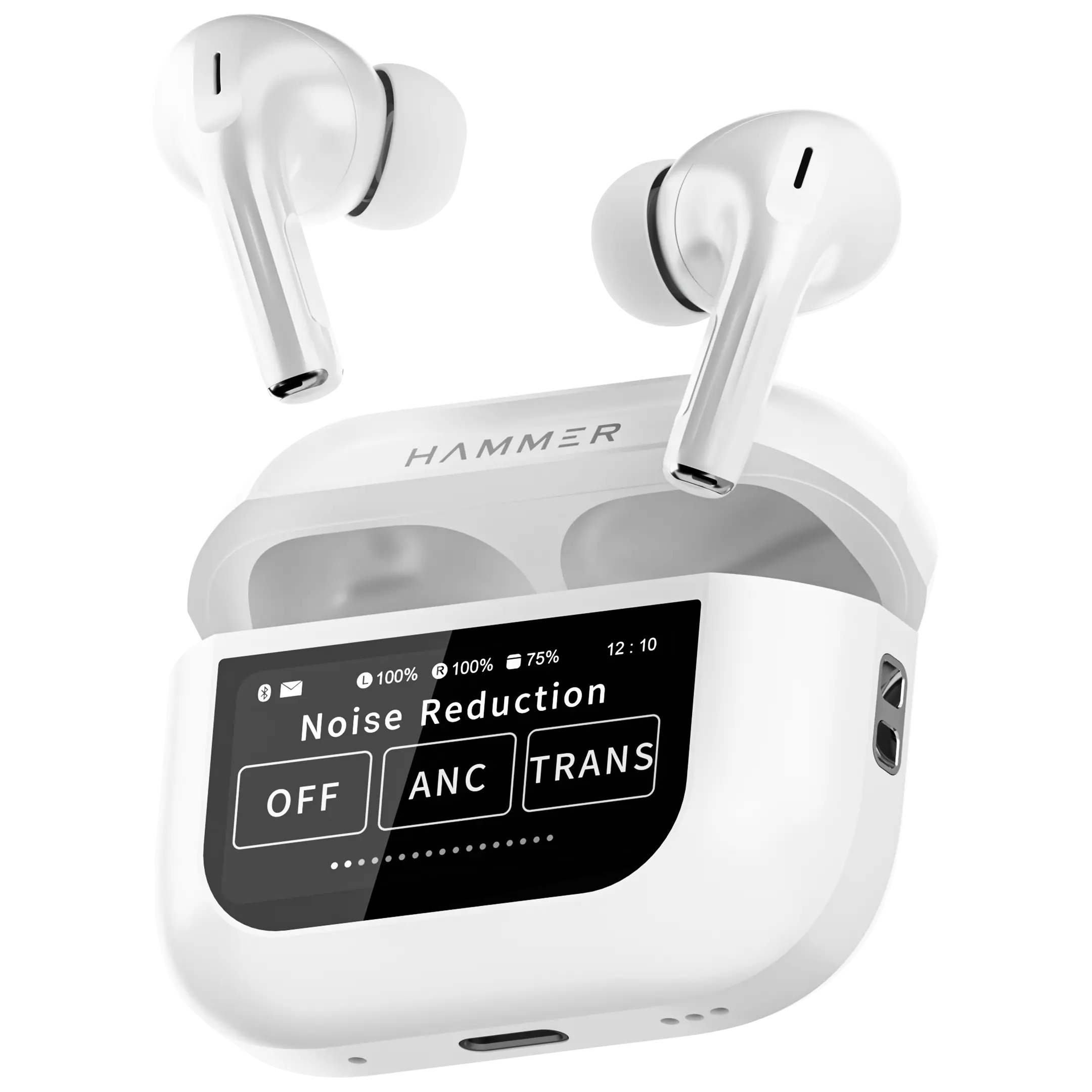Hammer Screen TWS Earbuds (White)