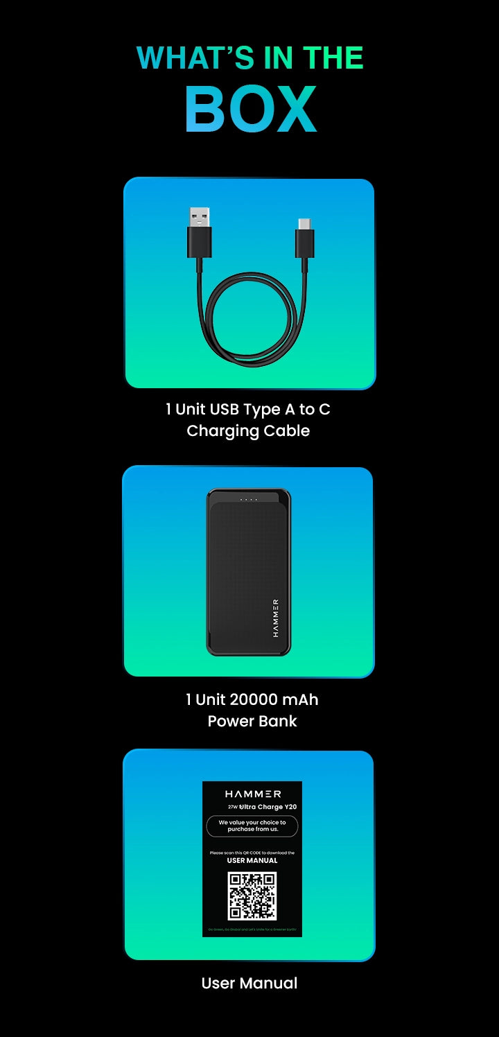 Hammer 20000 mAh power bank