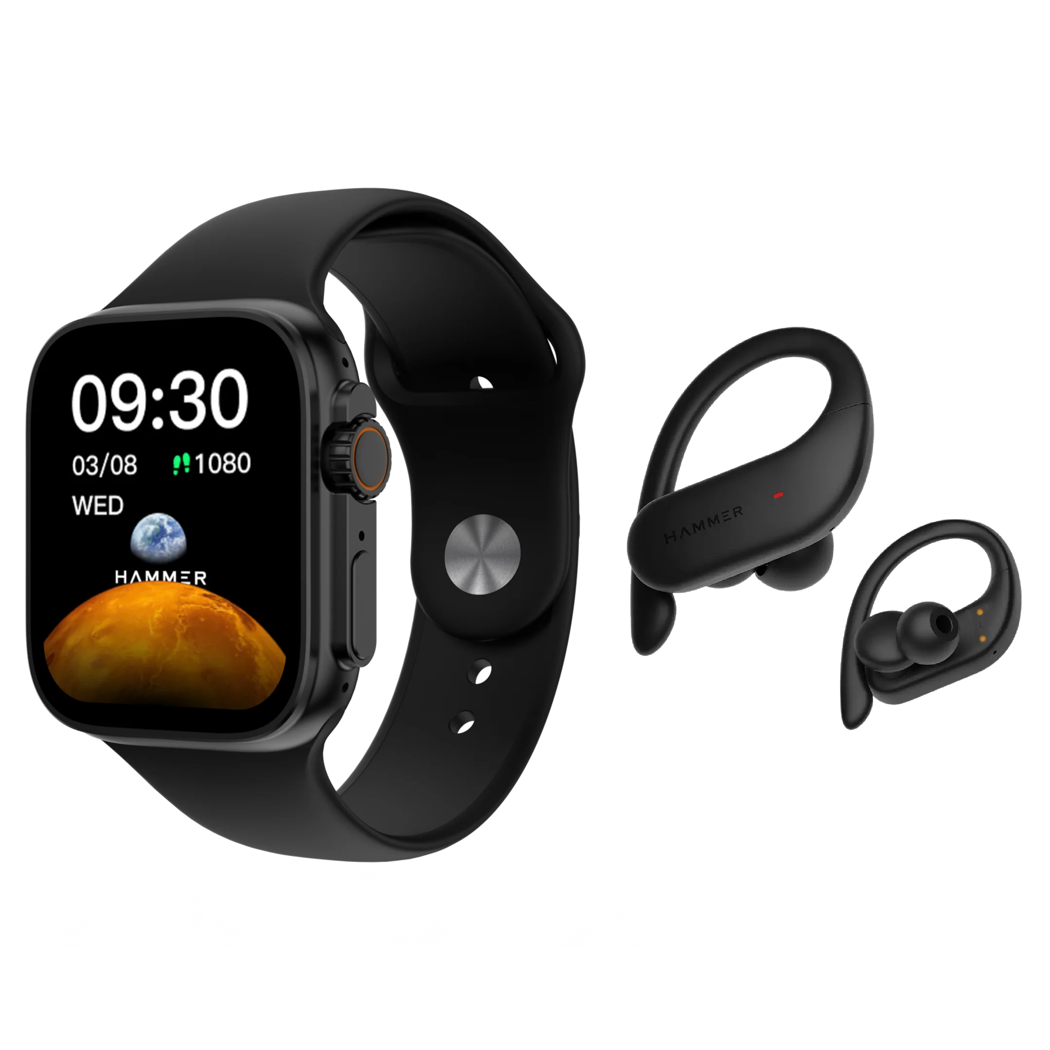 Hammer Pulse X BT Calling Smartwatch Hammer KO TWS (Combo)