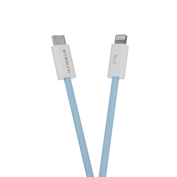 Hammer 27W Fast Charging Type-C to Lightning Cable with 8 pins, pure copper for all Apple Devices(Inc iPad)