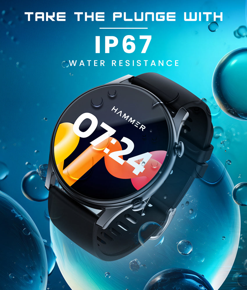 water proof round dial smartwatch