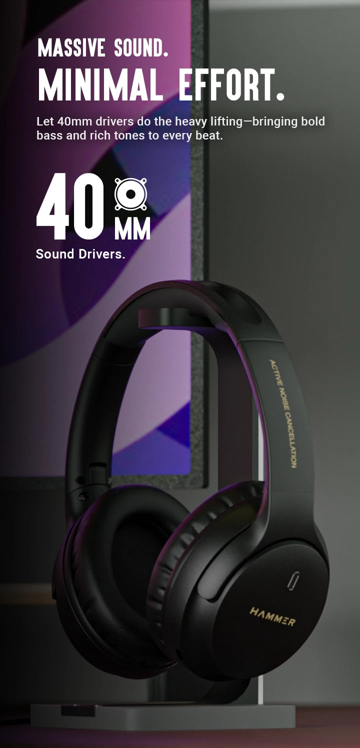 Hammer Bash Vivid with 40mm sound drivers