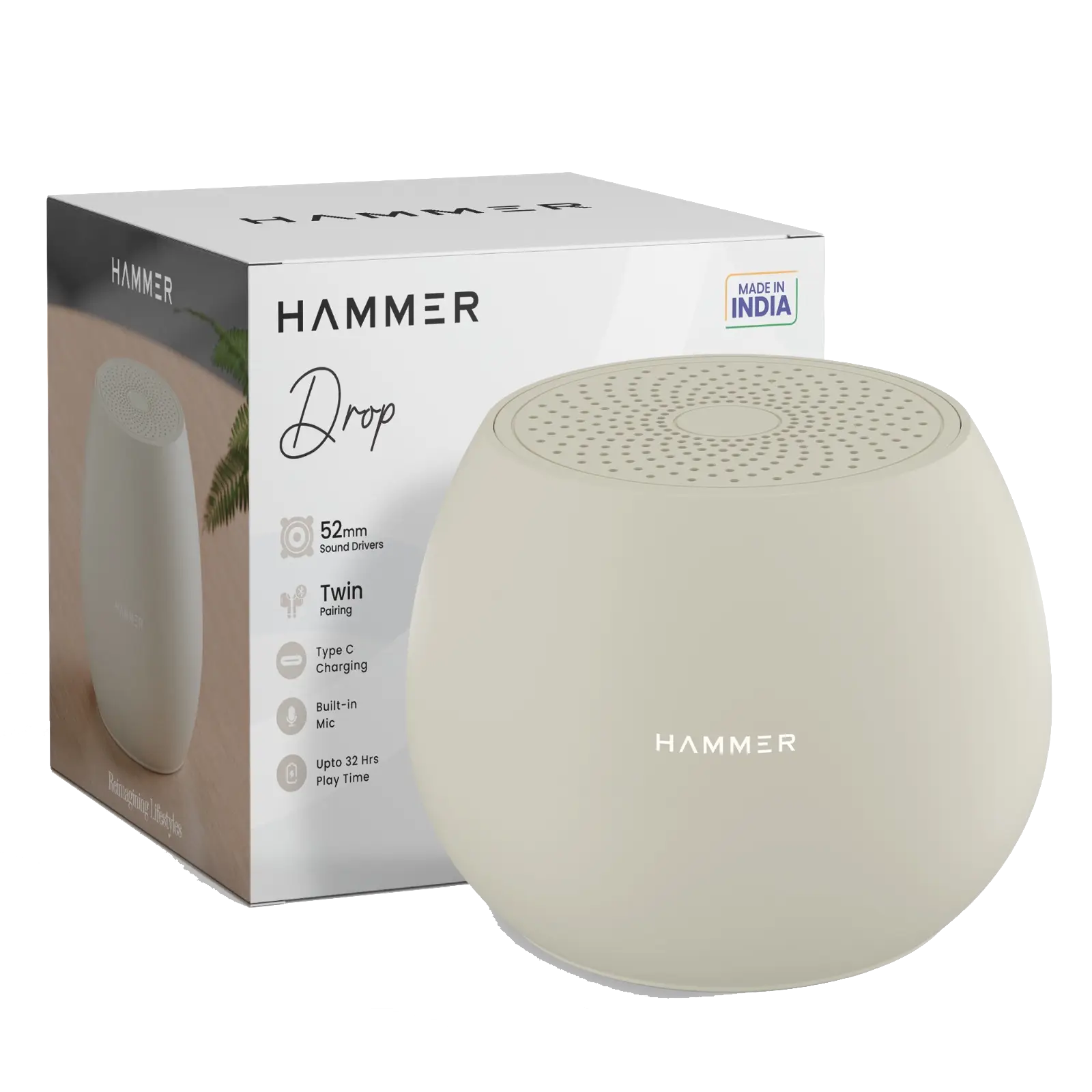 Hammer Drop 5W Bluetooth Wireless Speaker with Twin Pairing