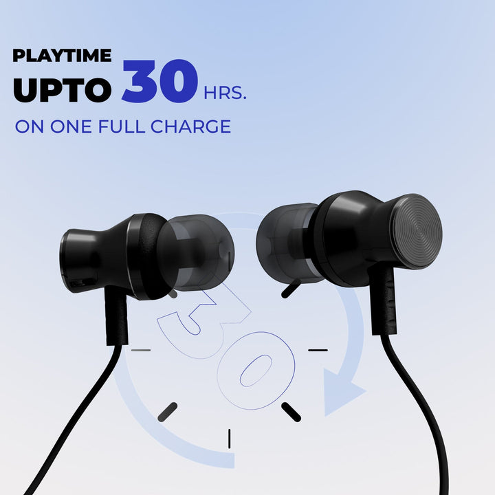 wireless neckband with long lasting playtime