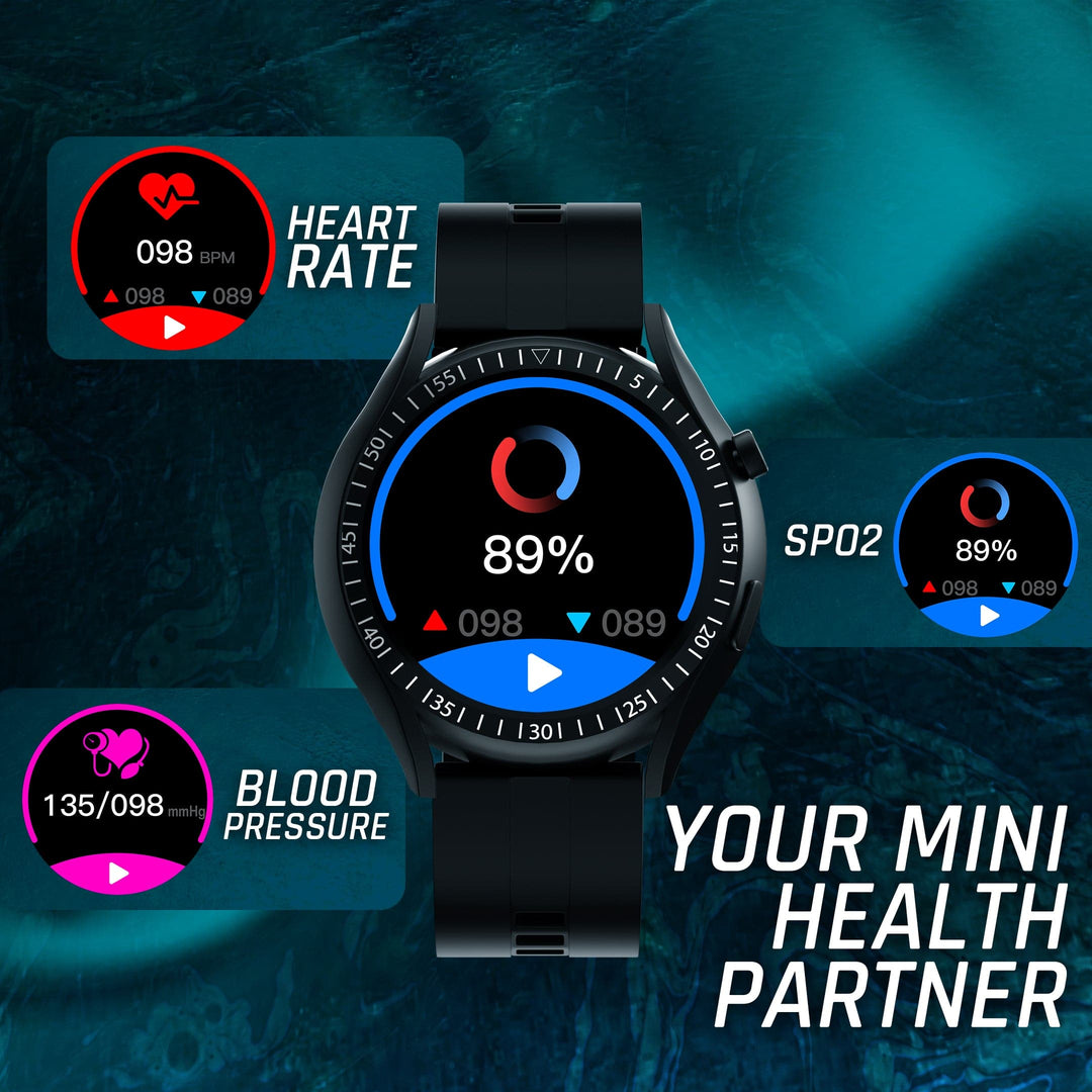 smart watch round shape with health trackers