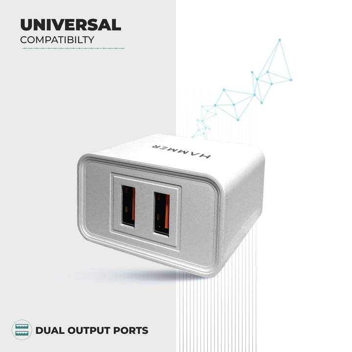 Hammer charger with 2 usb ports