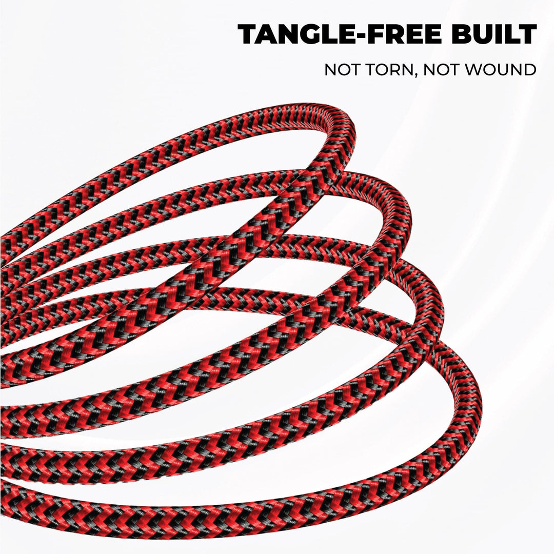 Hammer Unbreakable 3.1A Fast Charging Braided Cable 1 Meter (Red)