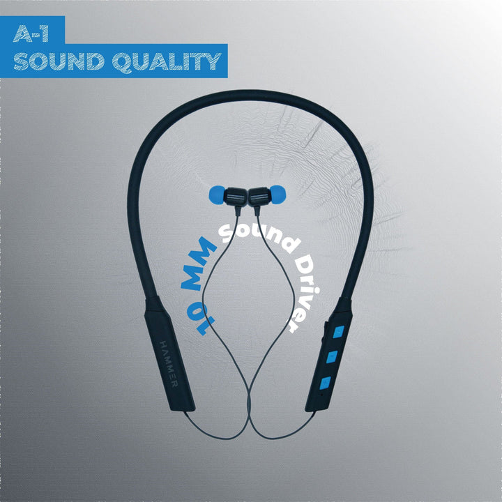 Hammer Sting Flexi Wireless Bluetooth Neckband Earphones with Mic