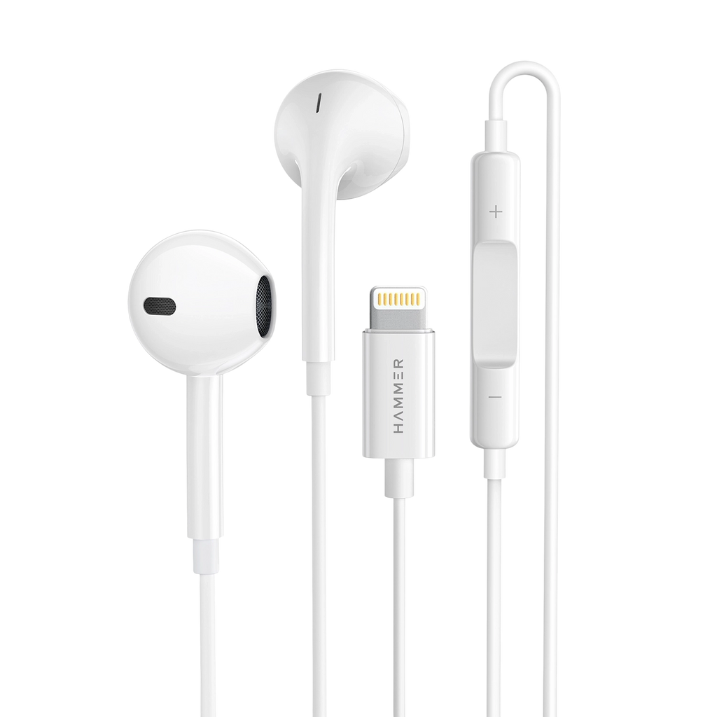 Hammer Nova 4 Lightning Earphones - White