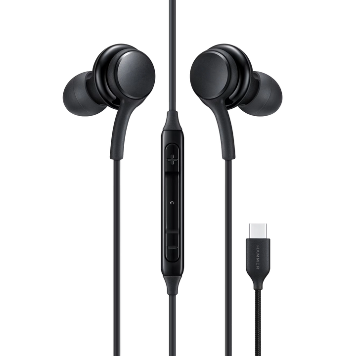 Hammer Nova 5 Type C earphone with In-Line Mic and Controls (Black)