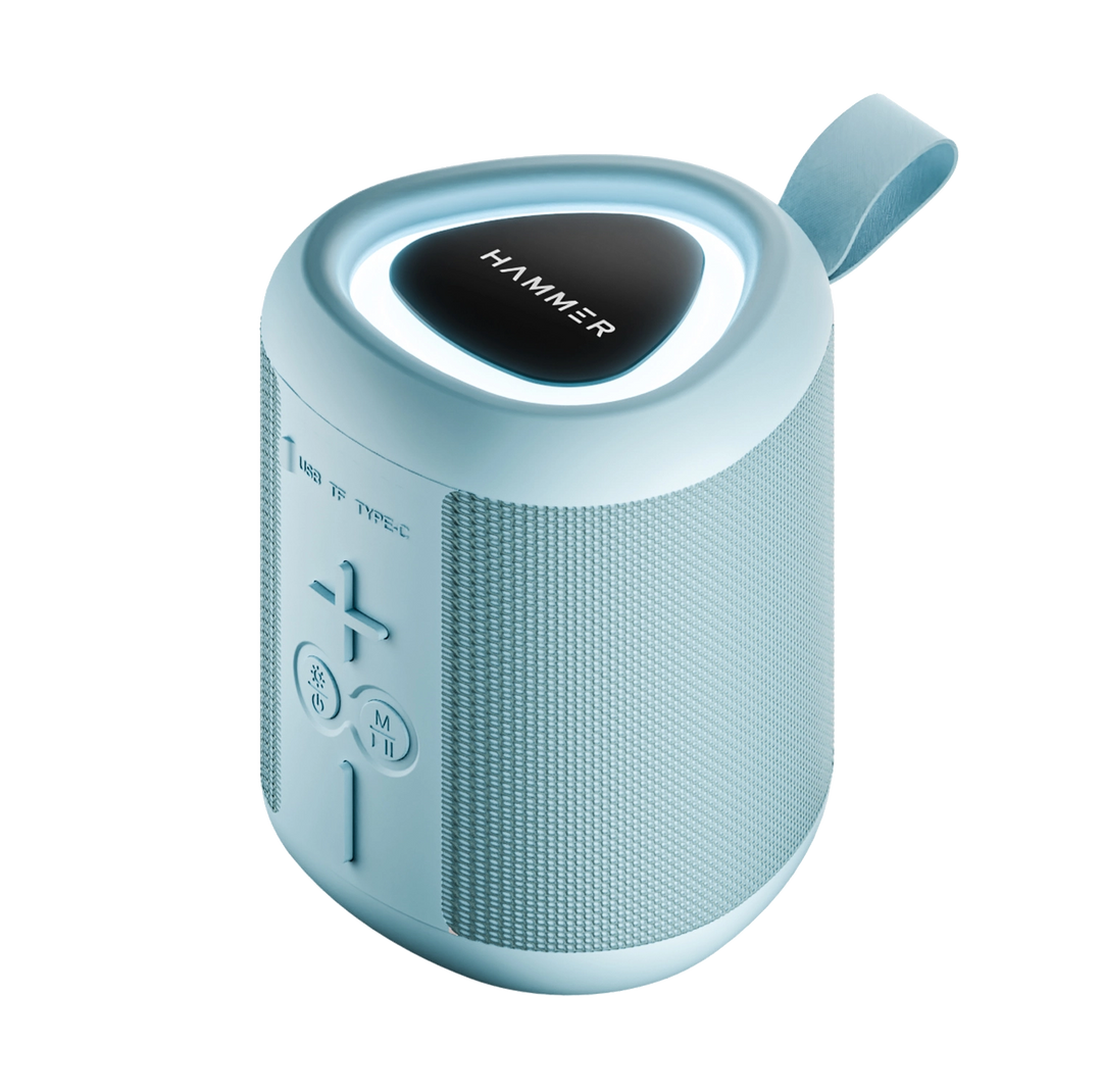 HAMMER Drop 2 8W Bluetooth Speaker, USB/TF/FM, TWS Function, Bluetooth V6.0, Type C Charging (Blue)