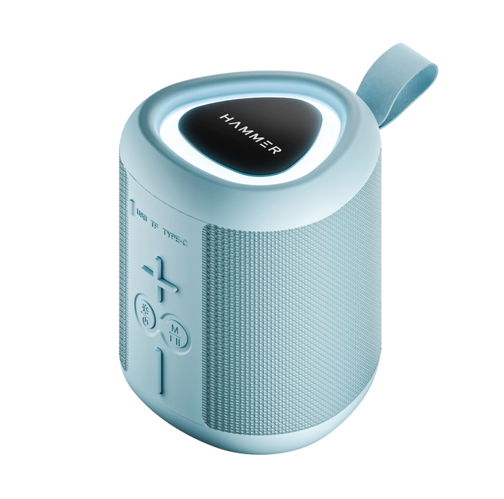HAMMER Drop 2 8W Bluetooth Speaker, USB/TF/FM, TWS Function, Bluetooth V6.0, Type C Charging (Blue)