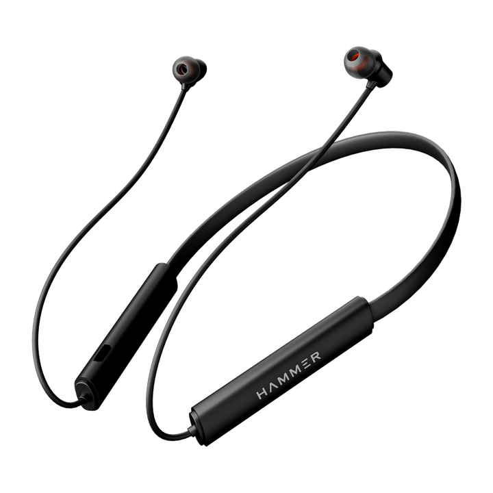 HAMMER Splendor 2 Bluetooth Neckband V6.0 & ENC with 50H Playtime (Black)