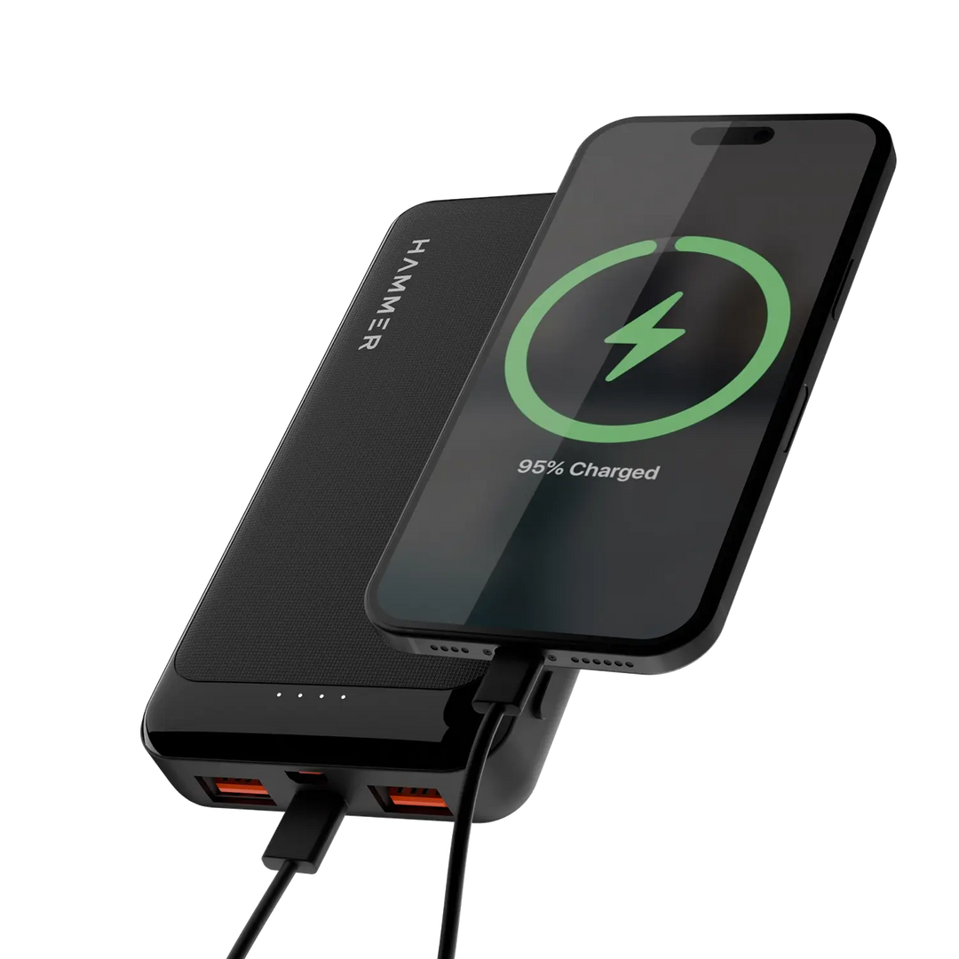 Hammer Ultra Charge 20k mAh 22.5W Power Bank with 3 Output, 2 Input Ports and Multiple Layers of Protection