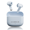 Hammer Airflow Solo Earbuds with 80H Playtime, Bluetooth v6.0, 13mm Drivers, Fast Charging (Blue)