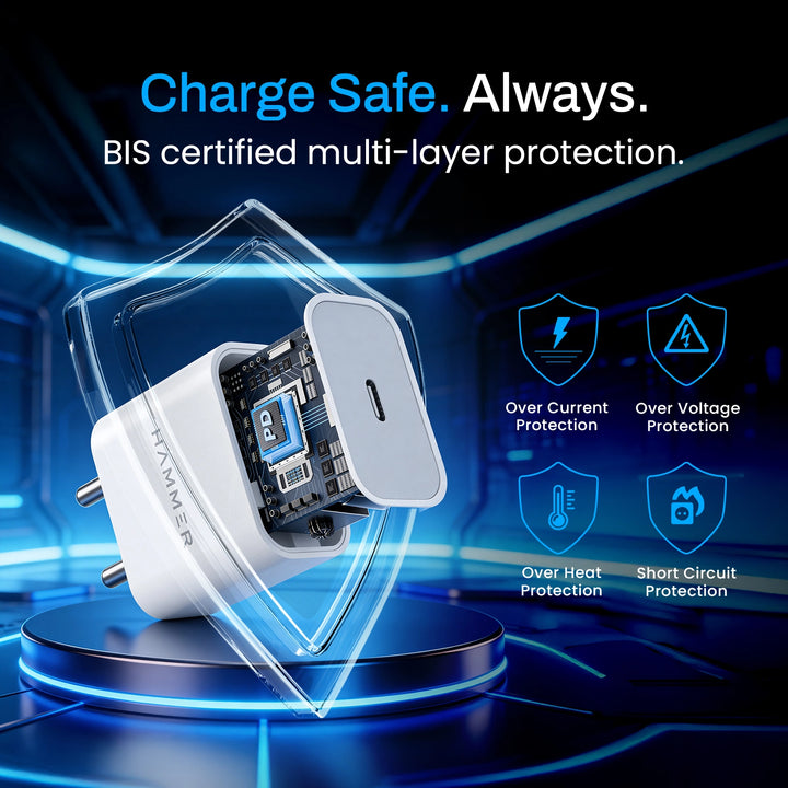 Hammer PD 20W Type C Travel Adapter with Fast Charging