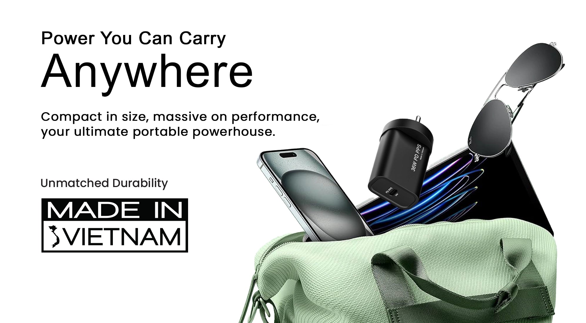 Compact yet powerful, Hammer 36W GaN charger delivers unmatched durability and portable performance