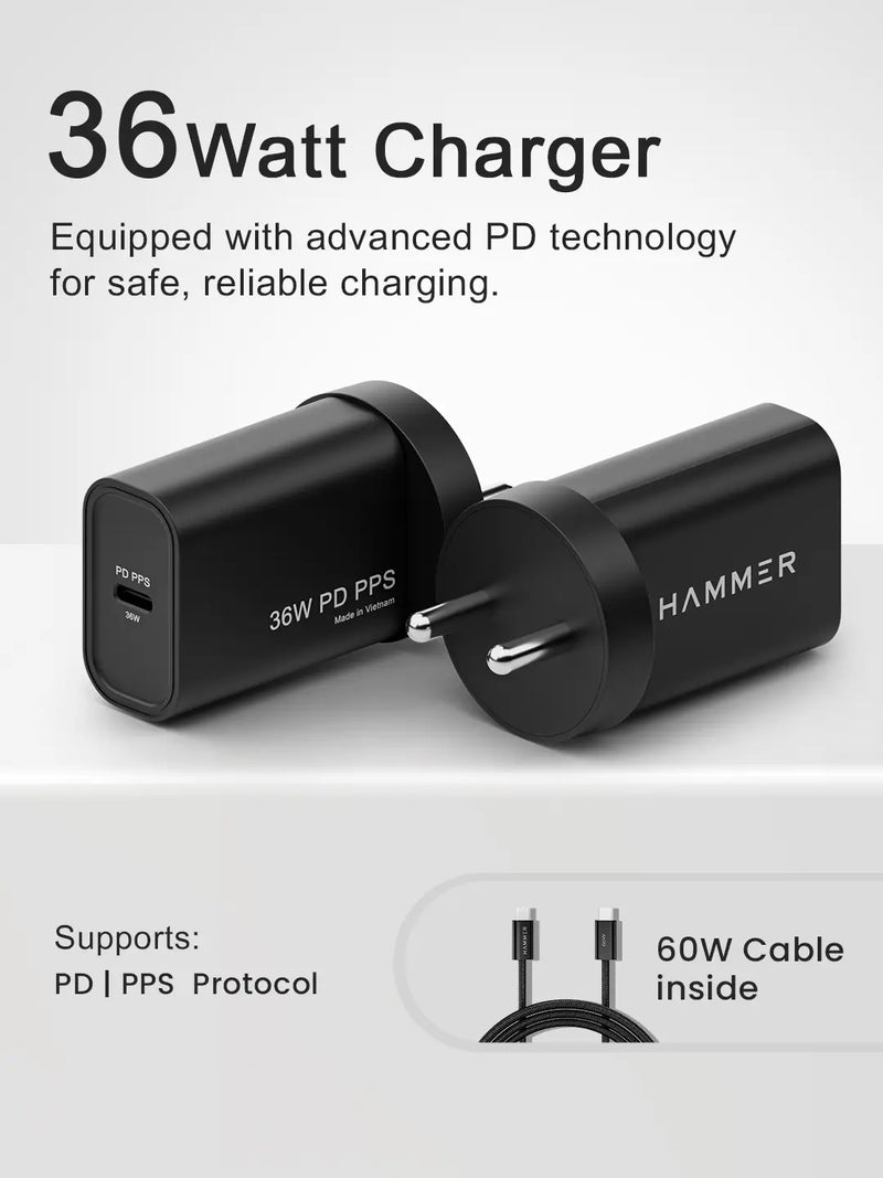 36Watt Charger with advanced PD technology 