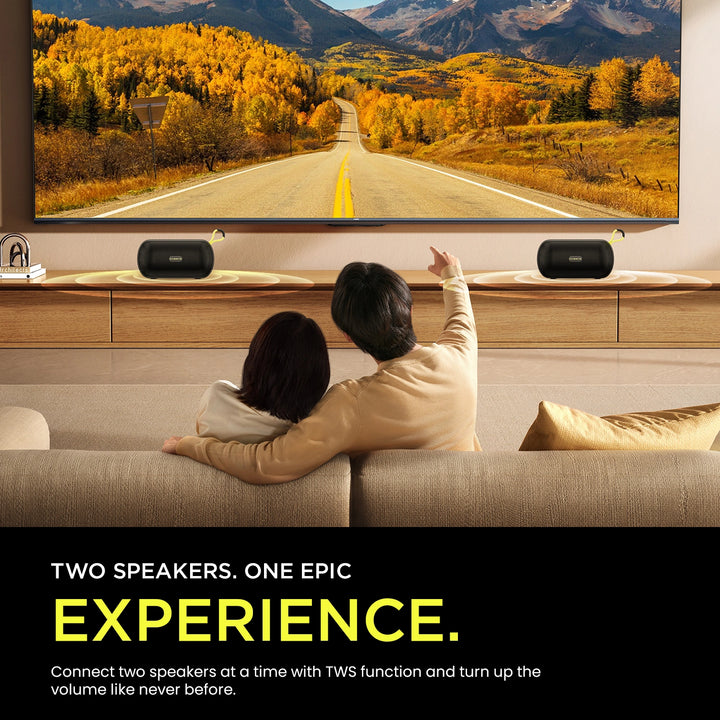 Hammer Wave 10W Bluetooth Speaker Upto 8 Hours Playtime, AUX & USB Port, Type-C with Hanging Loop