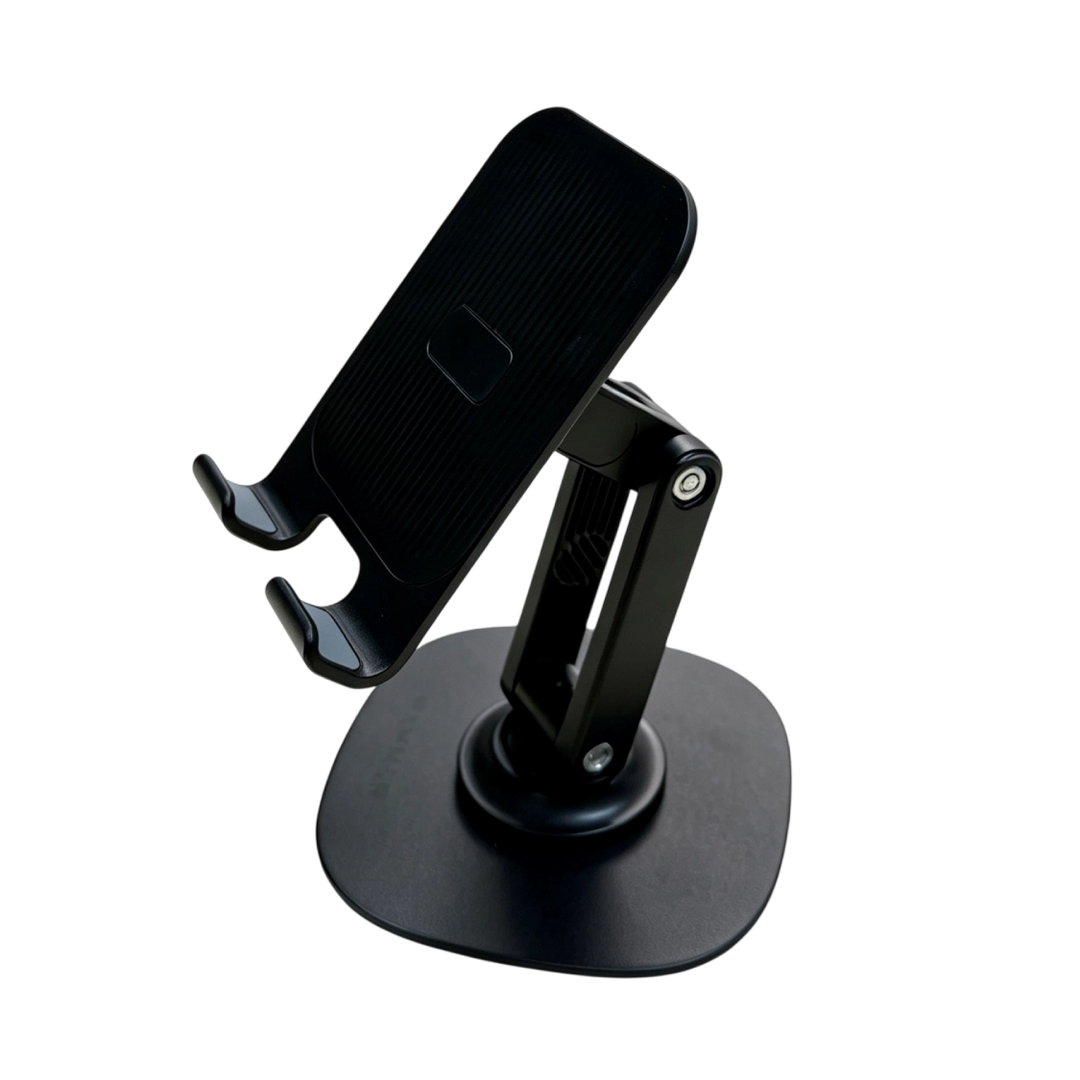 HAMMER Desk Essential MS360 360 Degree Rotatable & Foldable Mobile Phone Holder for all Smartphones - Black