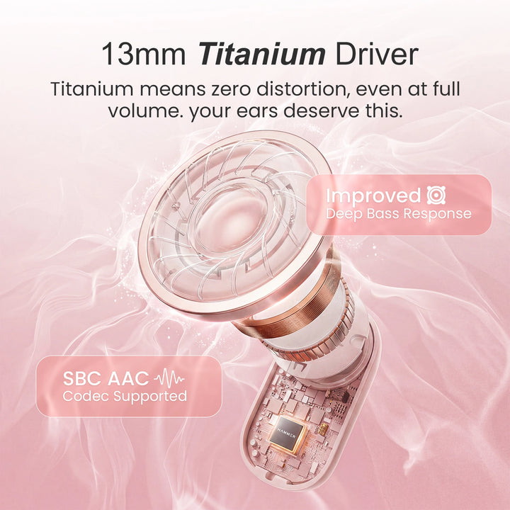 Hammer Airflow Neo TWS - 80H Playtime, 13mm Titanium Driver, ENC with 2 MEMS Mics