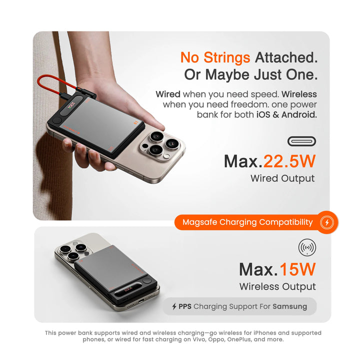 HAMMER Ultra ChargeZ30 MagSafe 10000 mAh Power Bank (Black)