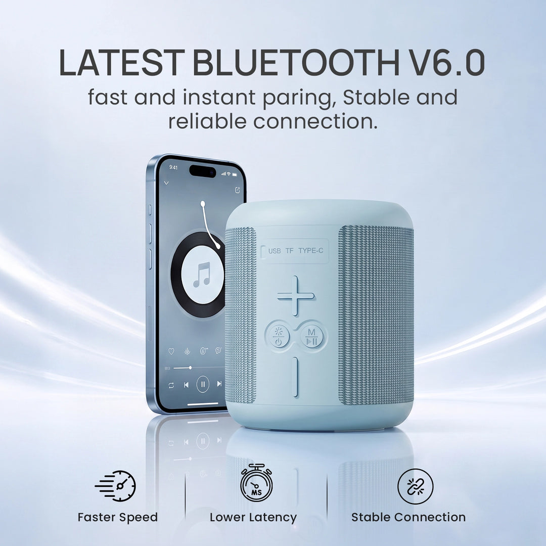 HAMMER Drop 2 8W Bluetooth Speaker, USB/TF/FM, TWS Function, Bluetooth V6.0, Type C Charging (Blue)