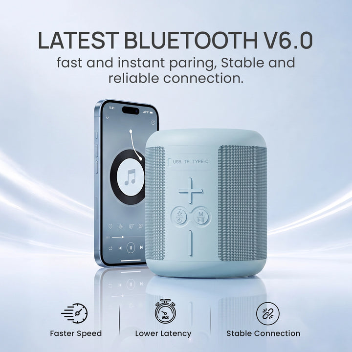 HAMMER Drop 2 8W Bluetooth Speaker, USB/TF/FM, TWS Function, Bluetooth V6.0, Type C Charging (Blue)