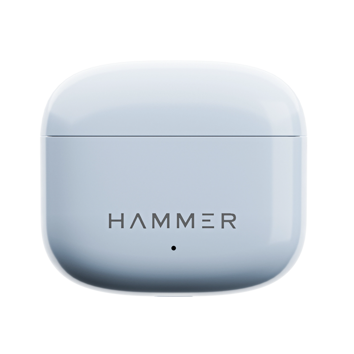 Hammer Airflow Solo Earbuds with 80H Playtime, Bluetooth v6.0, 13mm Drivers, Fast Charging (Blue)