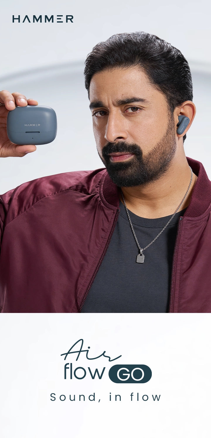Hammer Airflow Neo Premium earbuds with charging case