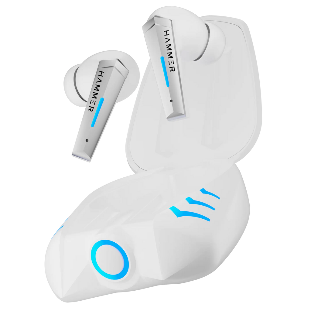(Refurbished) Hammer Arcade True Wireless Gaming Bluetooth Earbuds with RGB Lights and 50ms Low latency