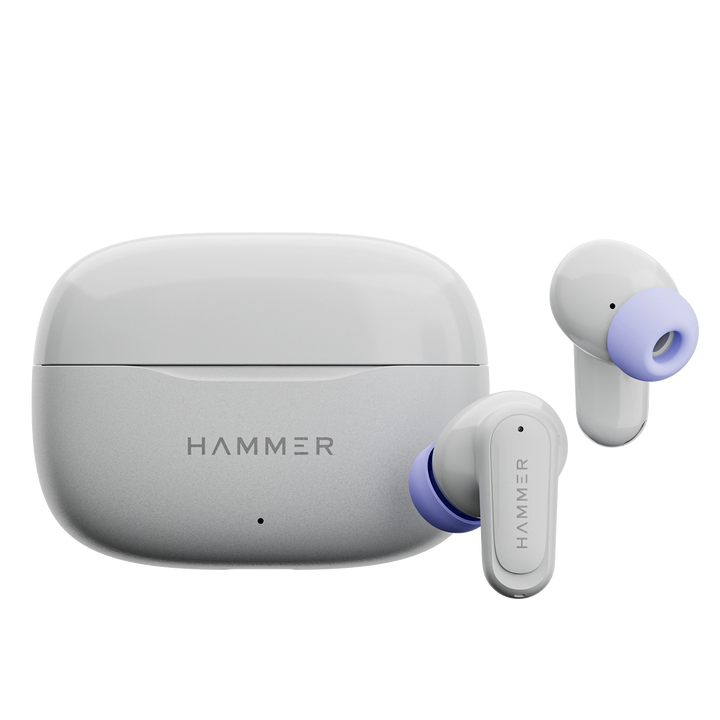Hammer Airflow Neo TWS - 80H Playtime, 13mm Titanium Driver, ENC with 2 MEMS Mics (Grey)
