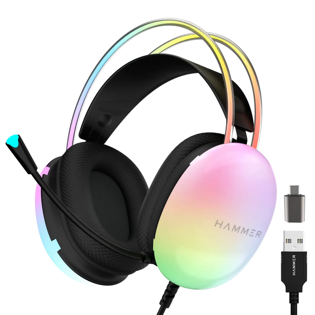 Hammer Blaze Gaming Headphone with 50mm Sound Drivers & RGB Lights