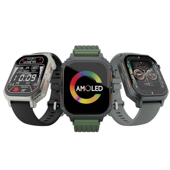 Hammer Conquer 2.02" Amoled Display Bluetooth Calling Smartwatch