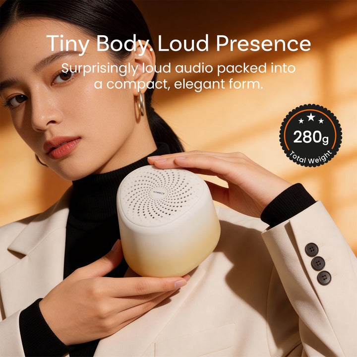 HAMMER Drop Sunrise 5W Portable Speaker with Bluetooth 6.0 & Up to 32H Playtime Beige