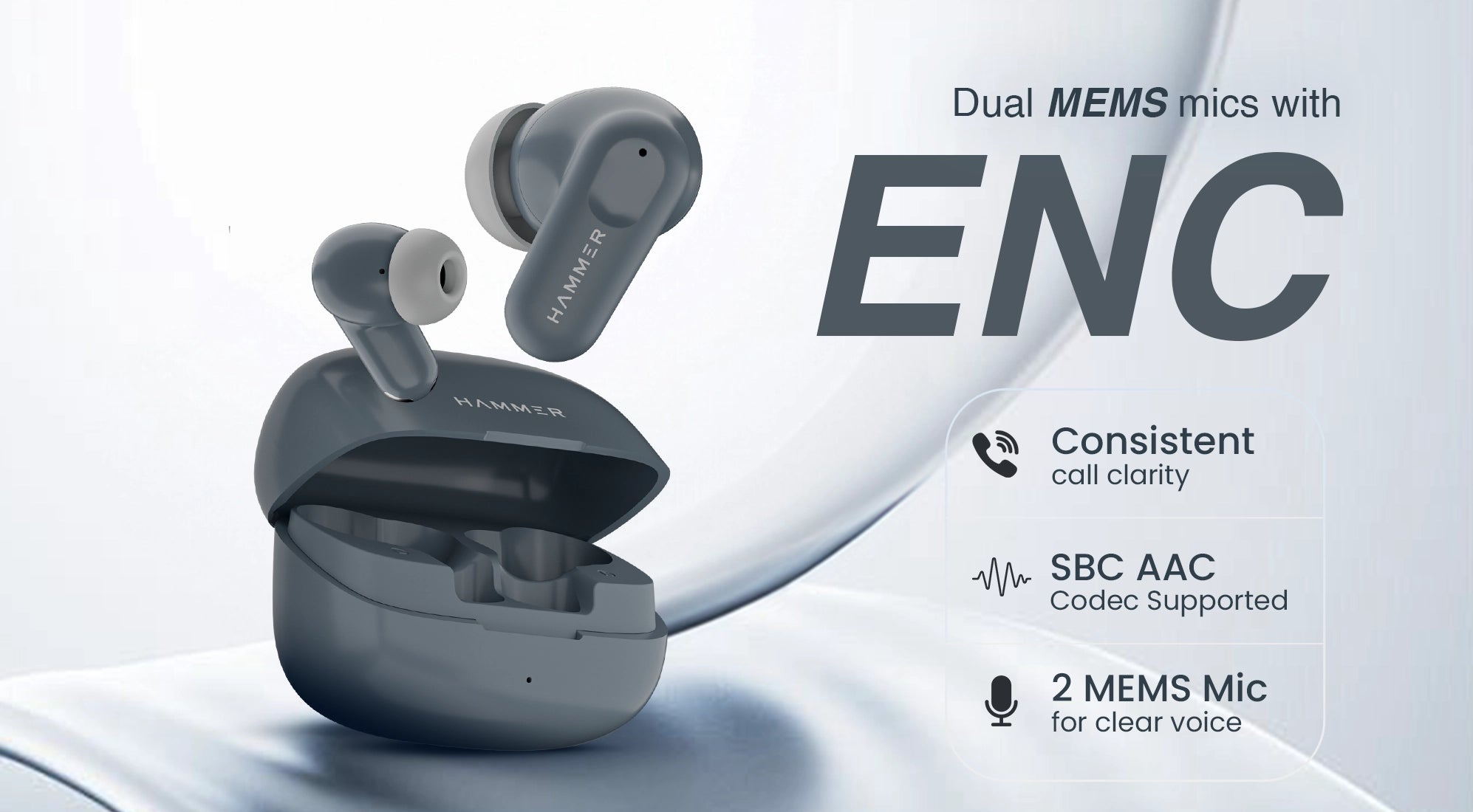 Airflow GO Dual MEMS mics with ENC for crystal-clear, consistent call clarity