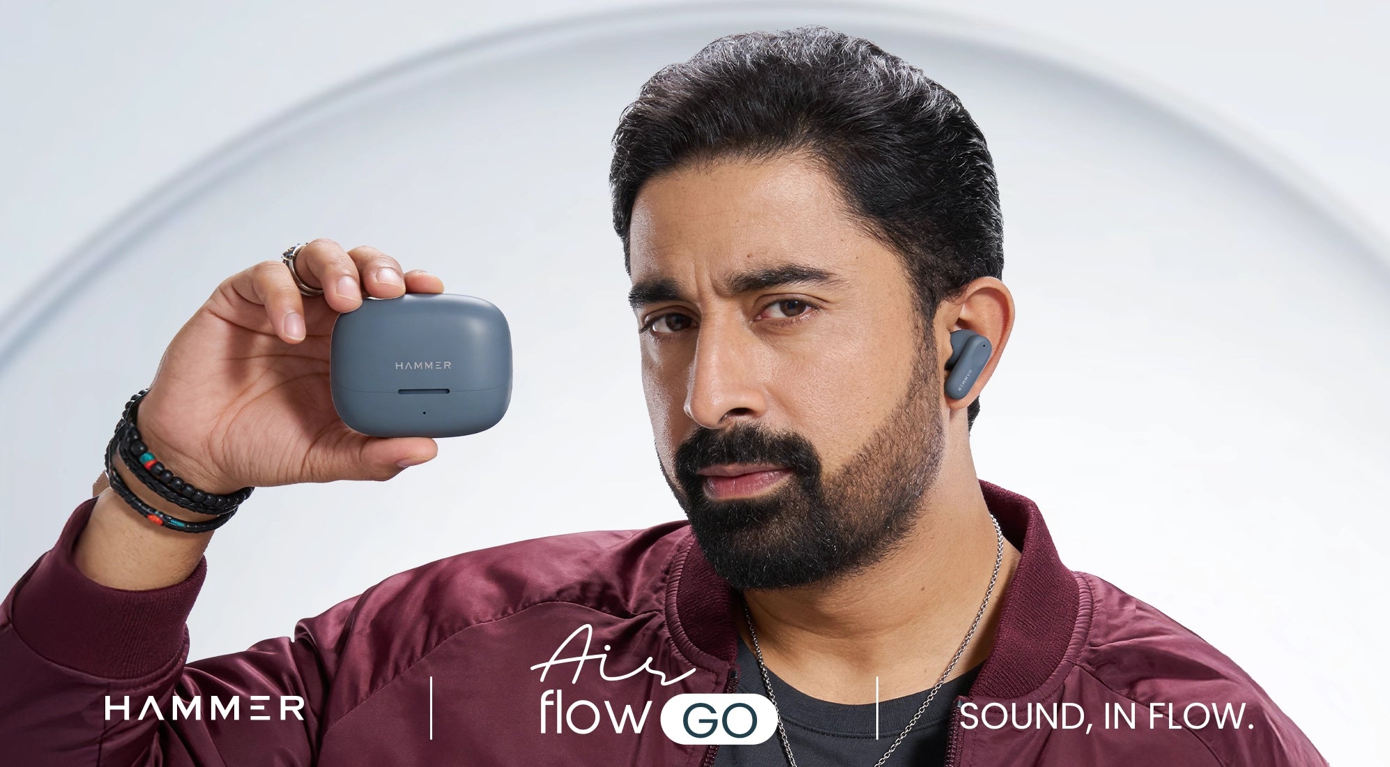 Hammer Airflow Neo Premium earbuds with charging case