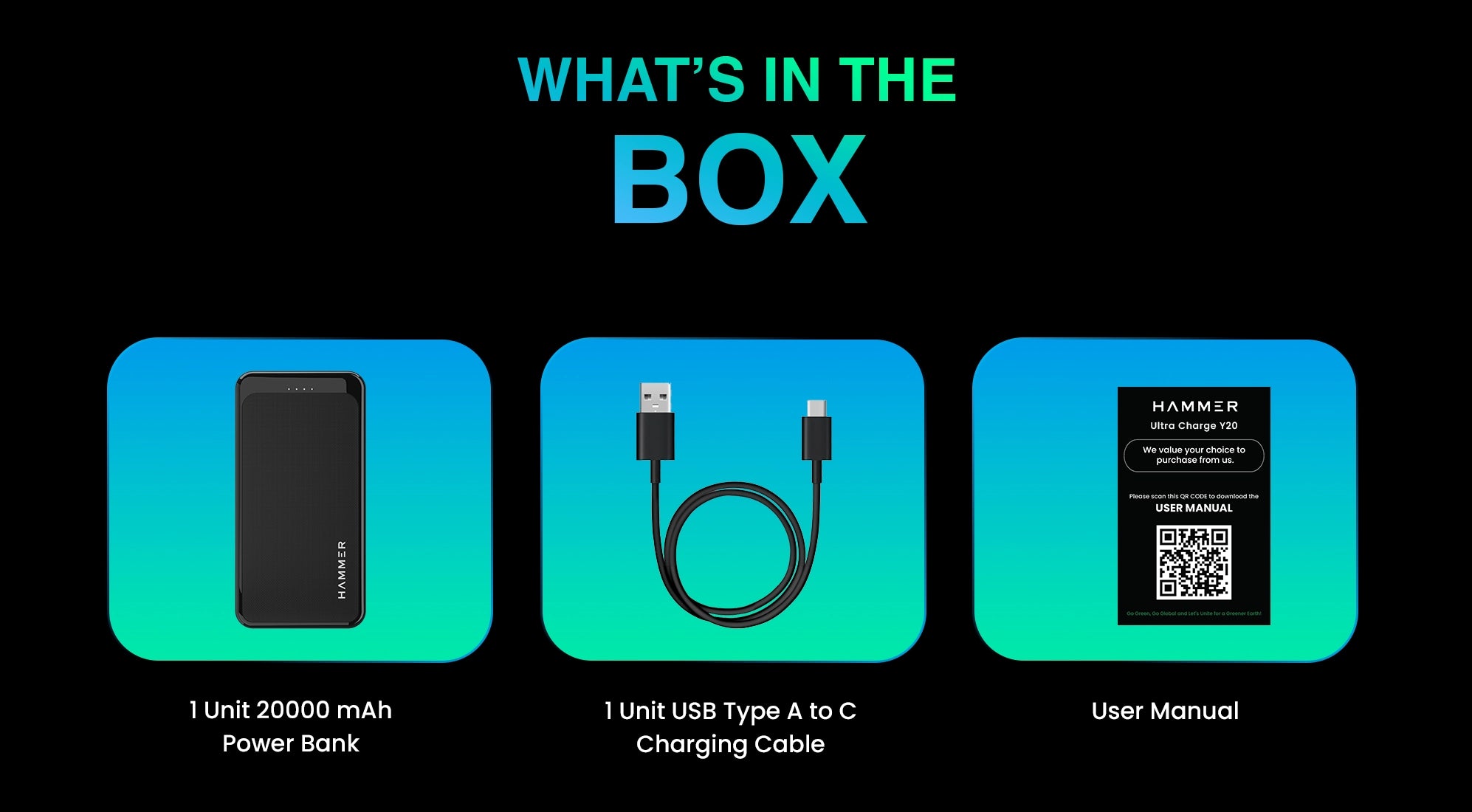 Hammer 20K mAh Power bank