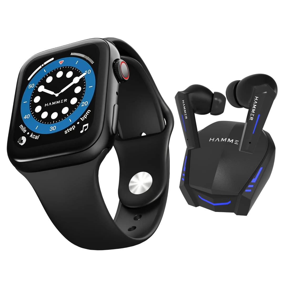 bluetooth calling smartwatch and bluetooth earbuds