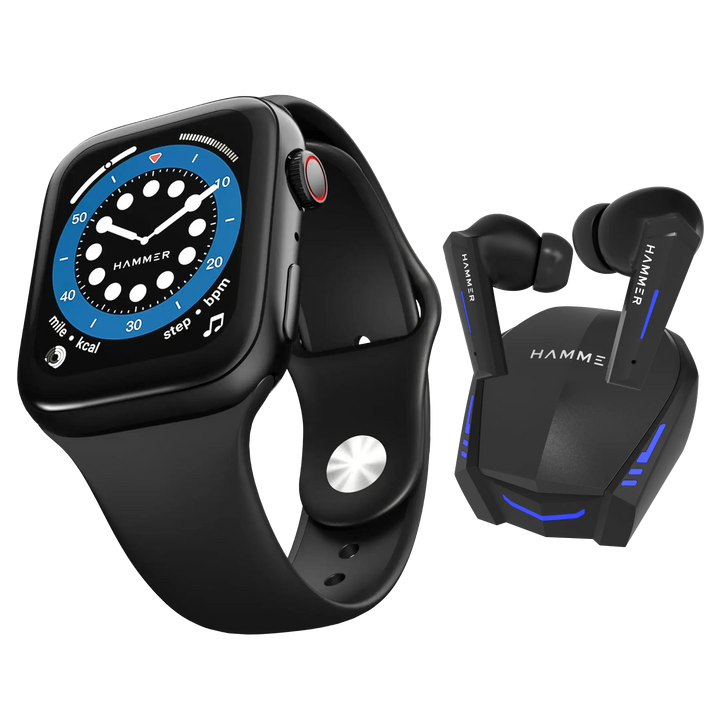 bluetooth calling smartwatch and bluetooth earbuds