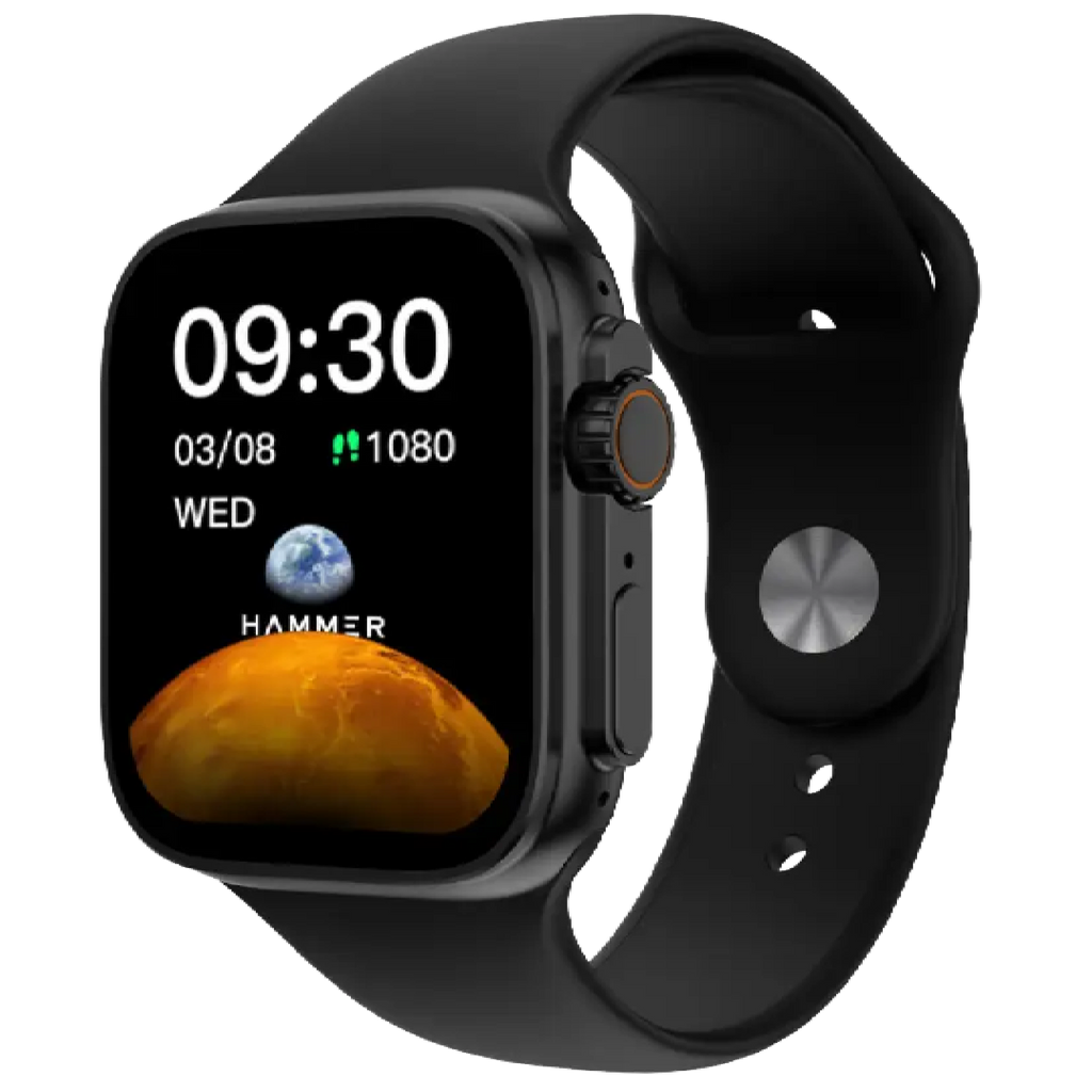 (Refurbished) Hammer Pulse X Bluetooth Calling Smartwatch With Largest 1.83" Display (Black)