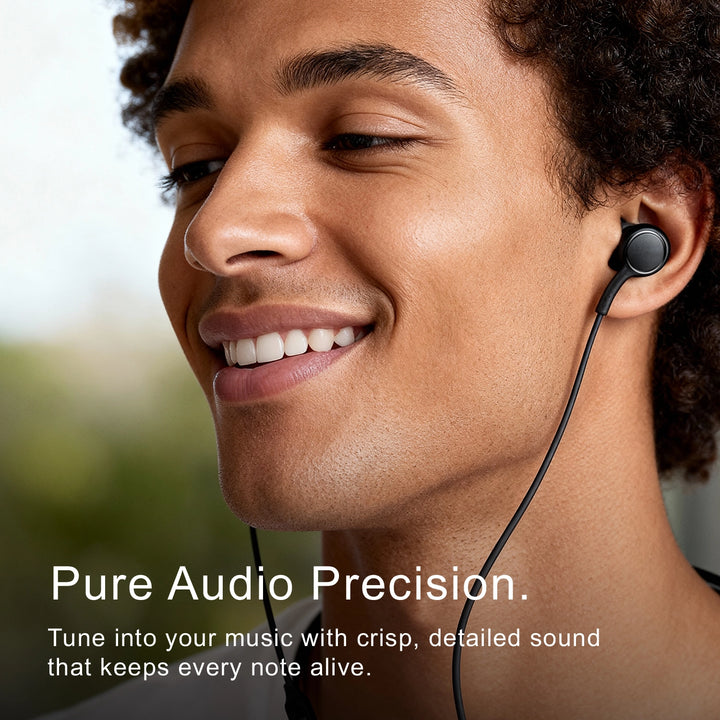 3.5mm wired earphones 'Pure Audio Precision' Tune into your music with crisp, detailed sound that keeps evert note alive