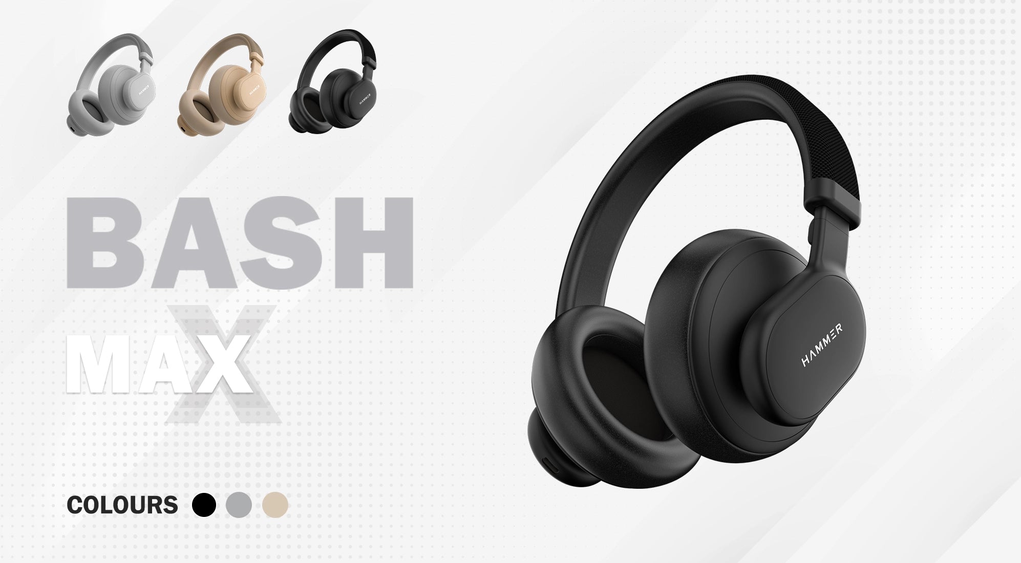 Hammer Bash Max Over The Ear Wireless Bluetooth Headphones