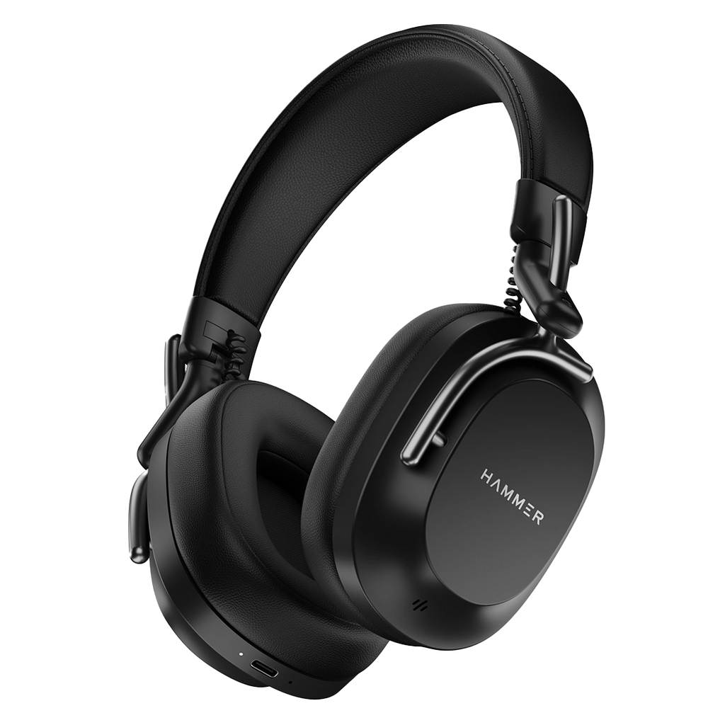 Hammer Bash Pro Wireless Headphones with 33db Hybrid ANC & Quad Mics