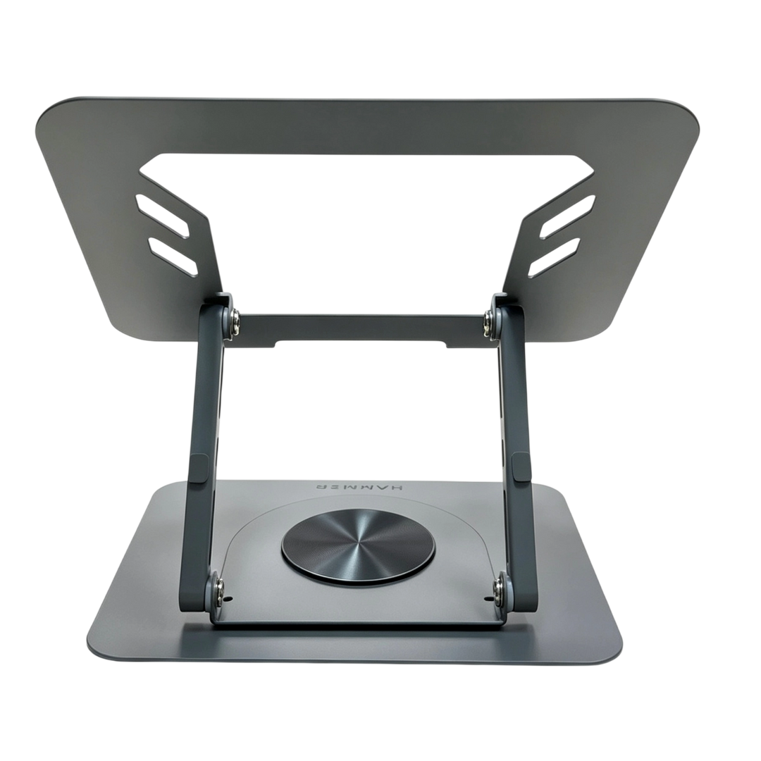 HAMMER Desk Essential LS360 Metal Laptop Stand with 360° Rotation, Height & Angle Adjustable for Laptops & MacBook