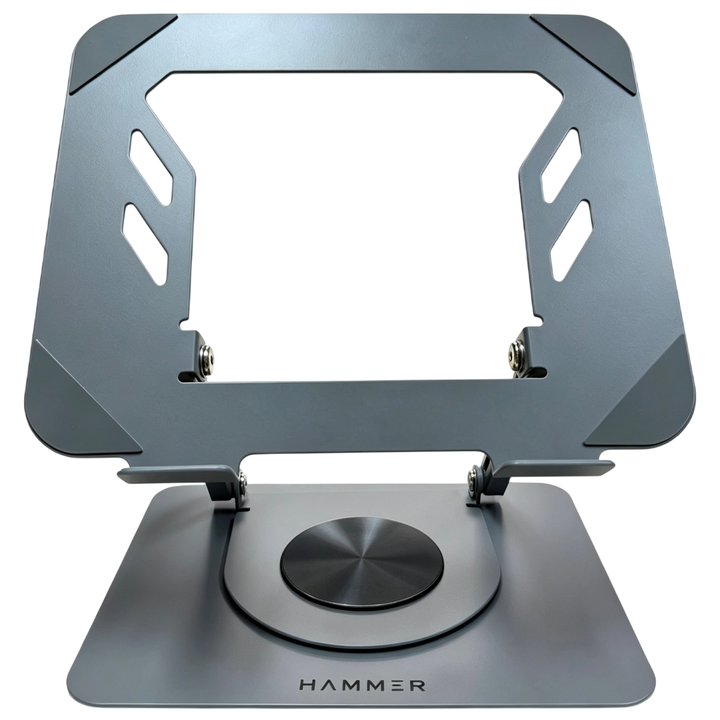 HAMMER Desk Essential LS360 Metal Laptop Stand with 360° Rotation, Height & Angle Adjustable for Laptops & MacBook