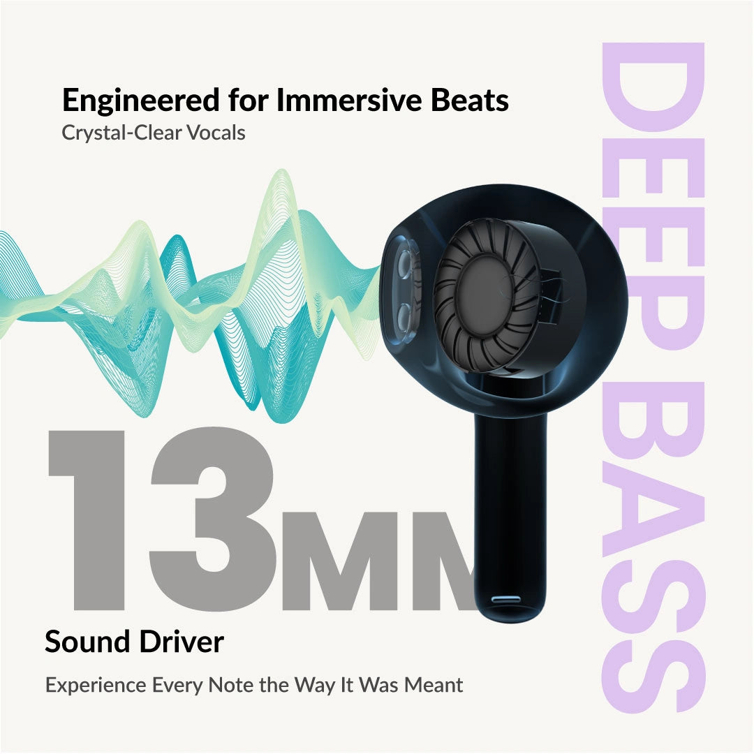 Hammer Ultra Pods TWS Earbuds with 3D Stereo Sound & Touch Controls